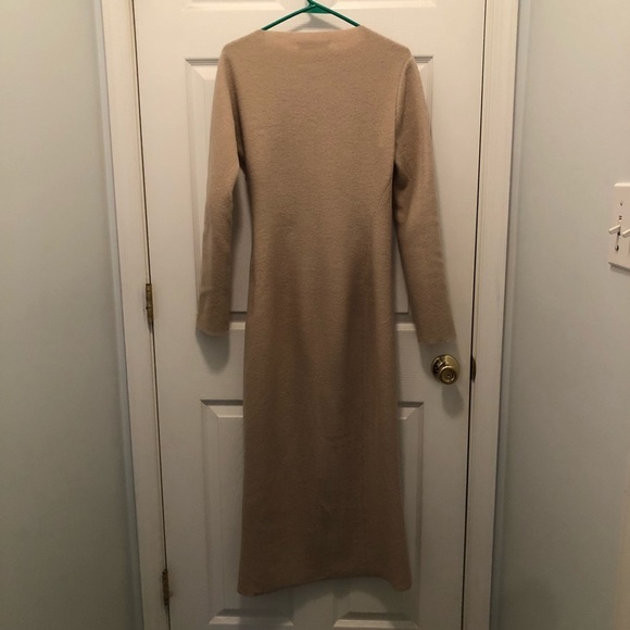 ZARA BOUCLÉ WOOL DRESS Ivory - Picture 16 of 16